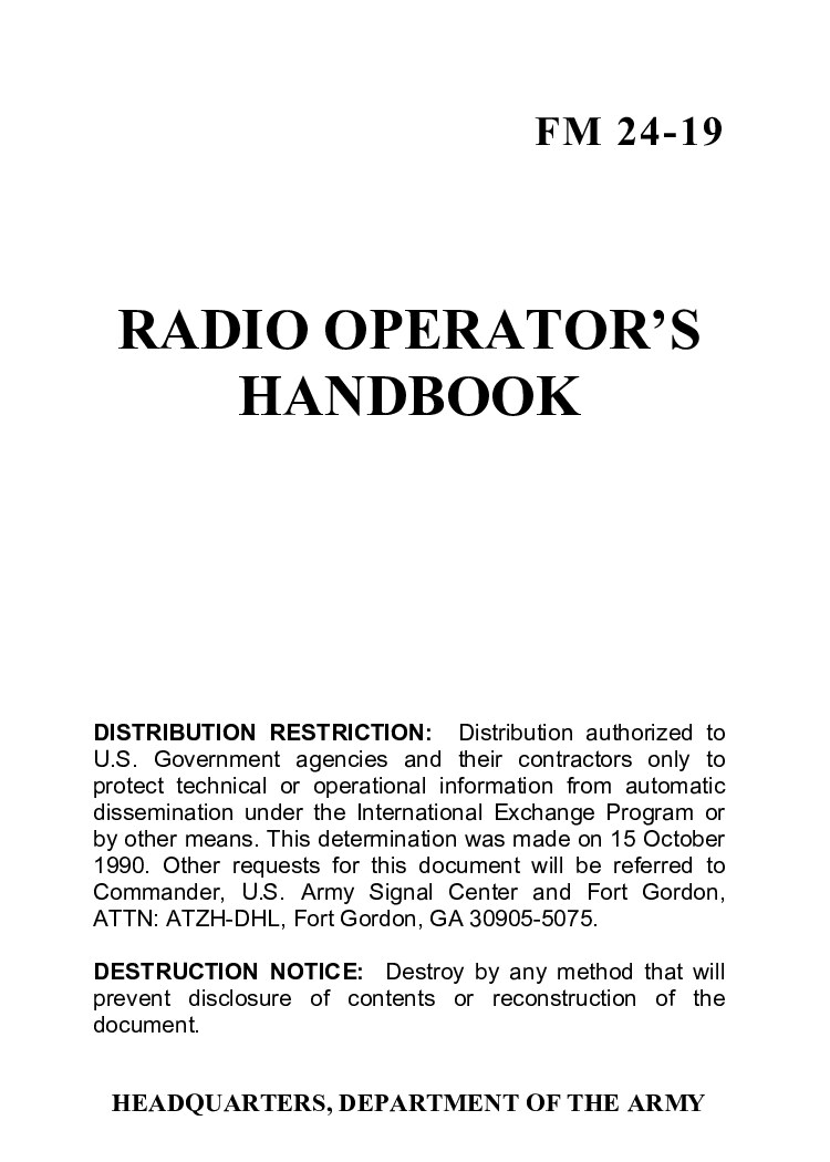 Radio Operatior's Handbook