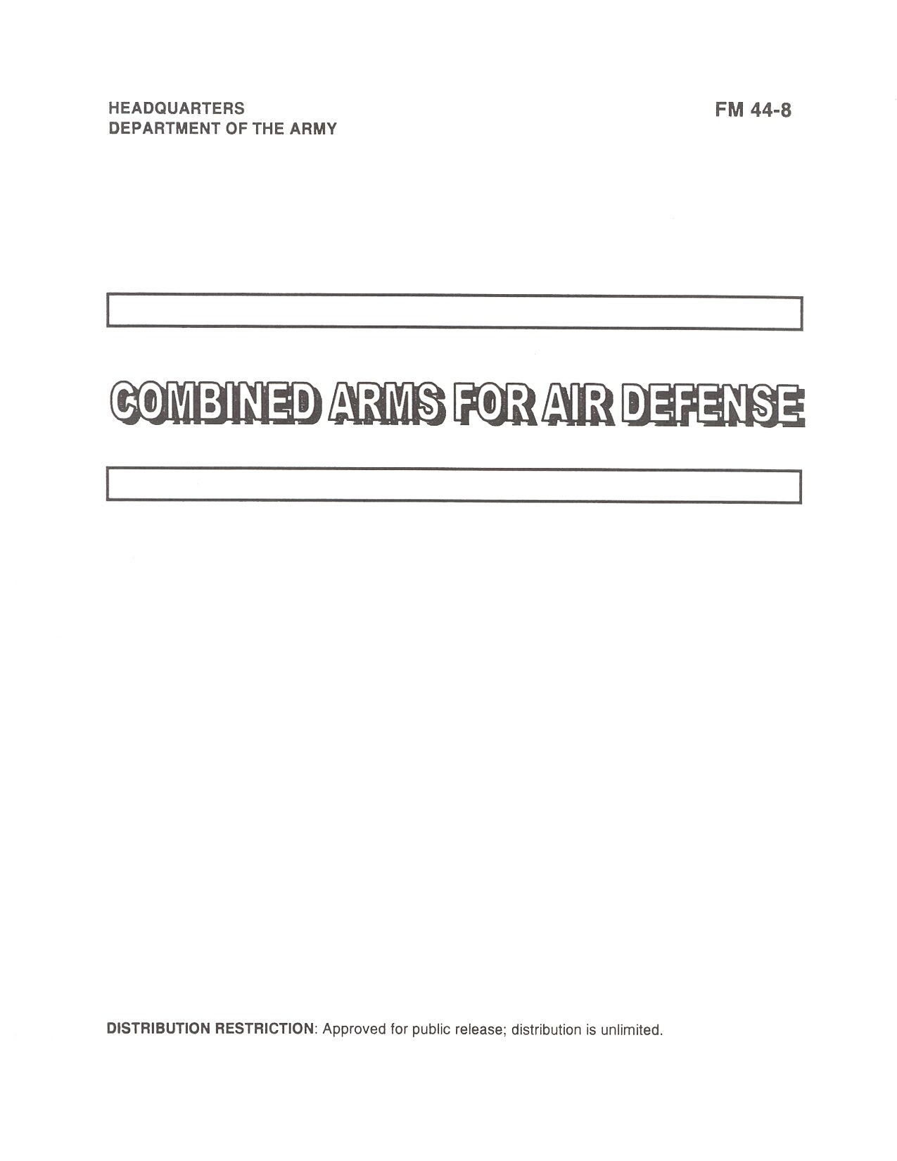 FM 44-8 Combined Arms for Air Defense