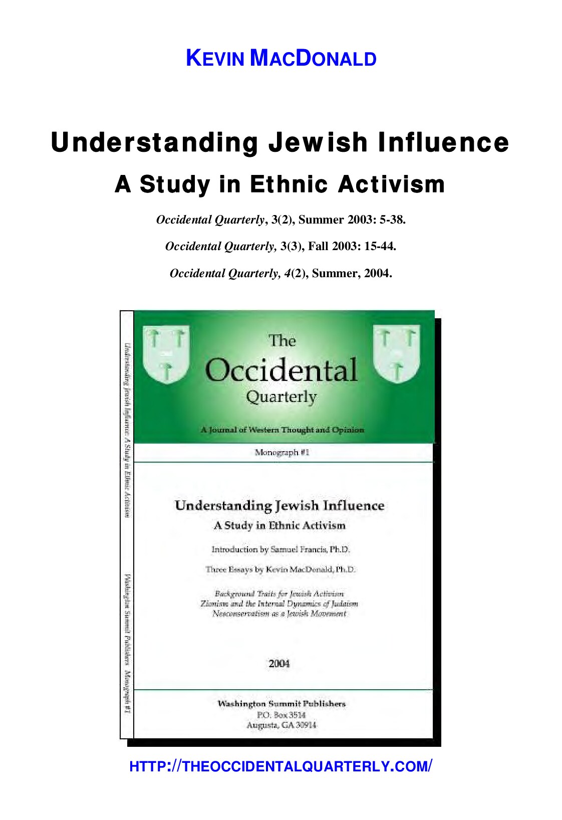 Microsoft Word - MacDonald, Kevin_Understanding Jewish Influence.doc