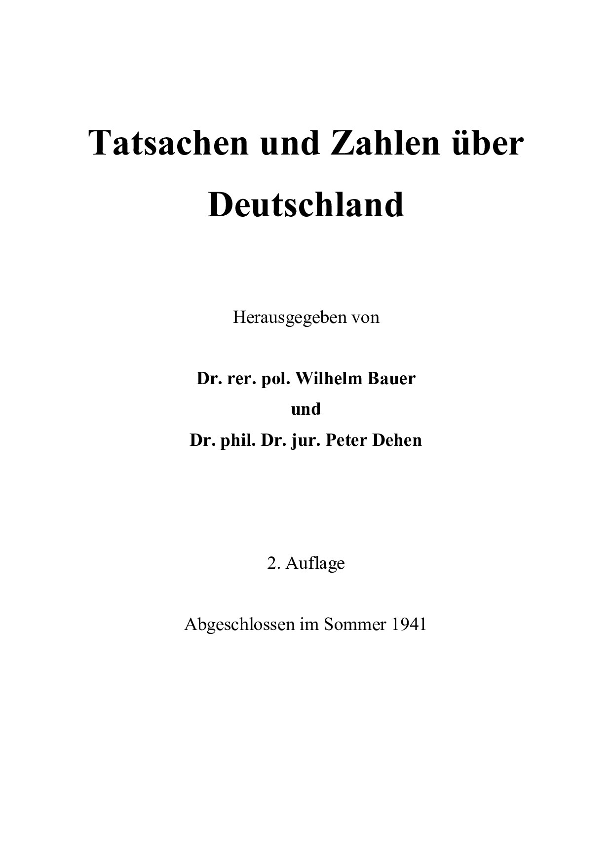 Tatsachen und Zahlen über Deutschland