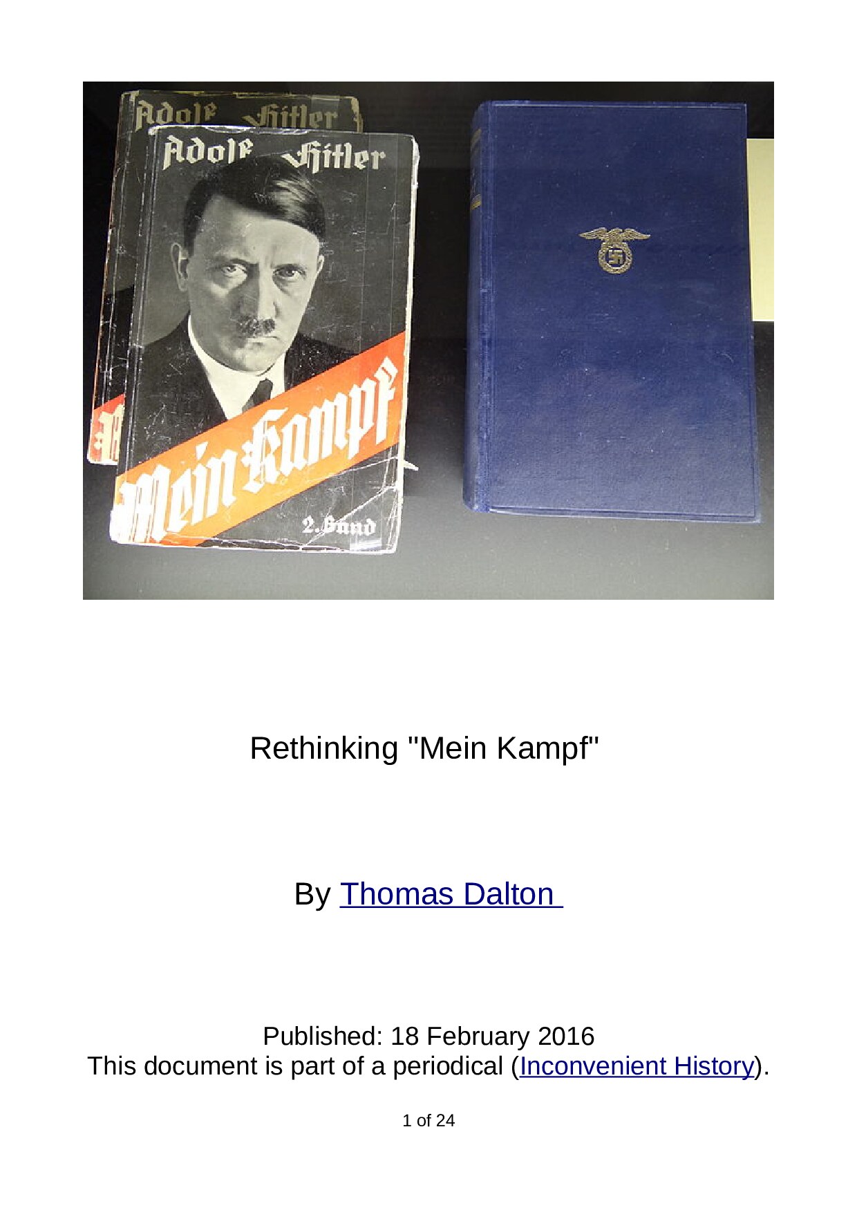 Dalton, Thomas; Rethinking Mein Kampf