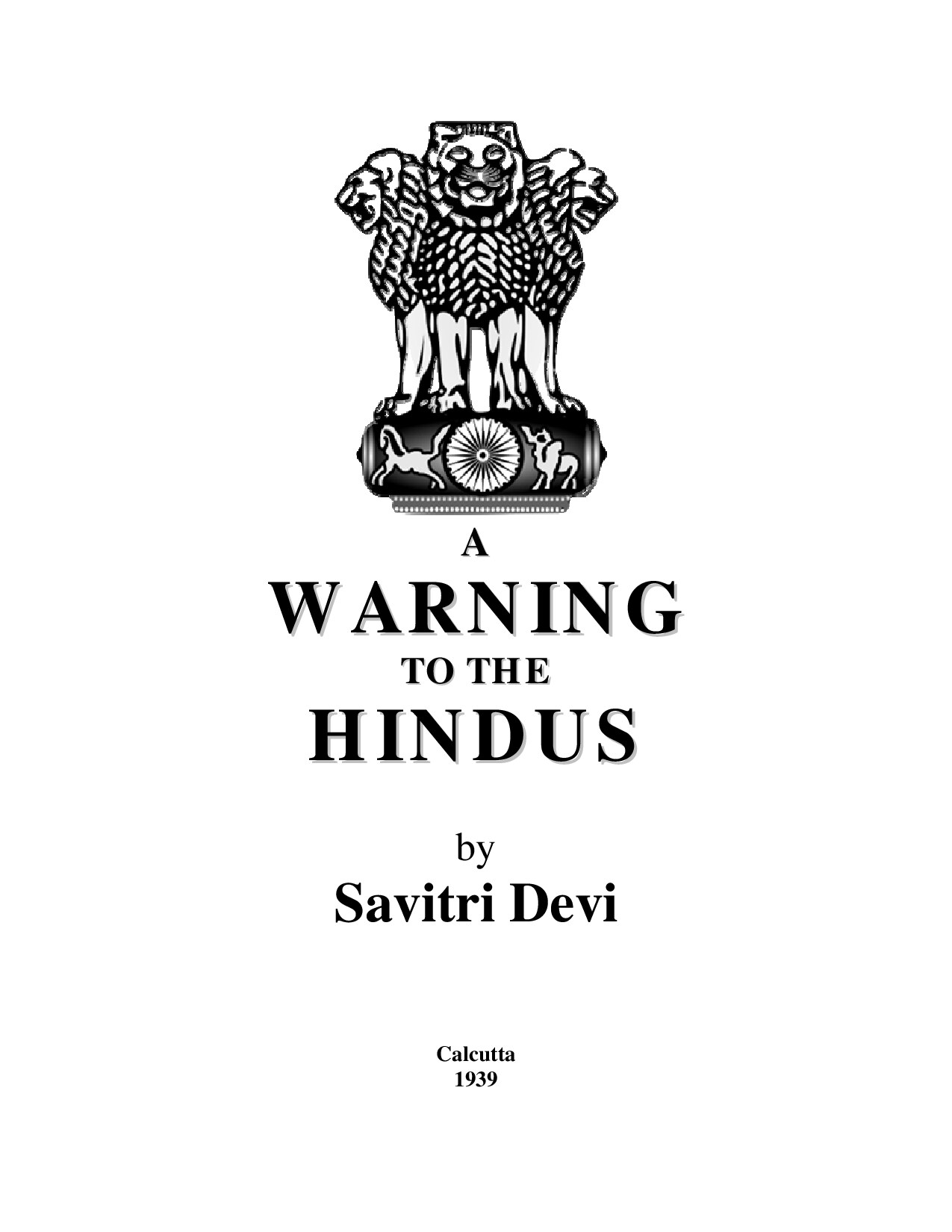 A Warning to the Hindus