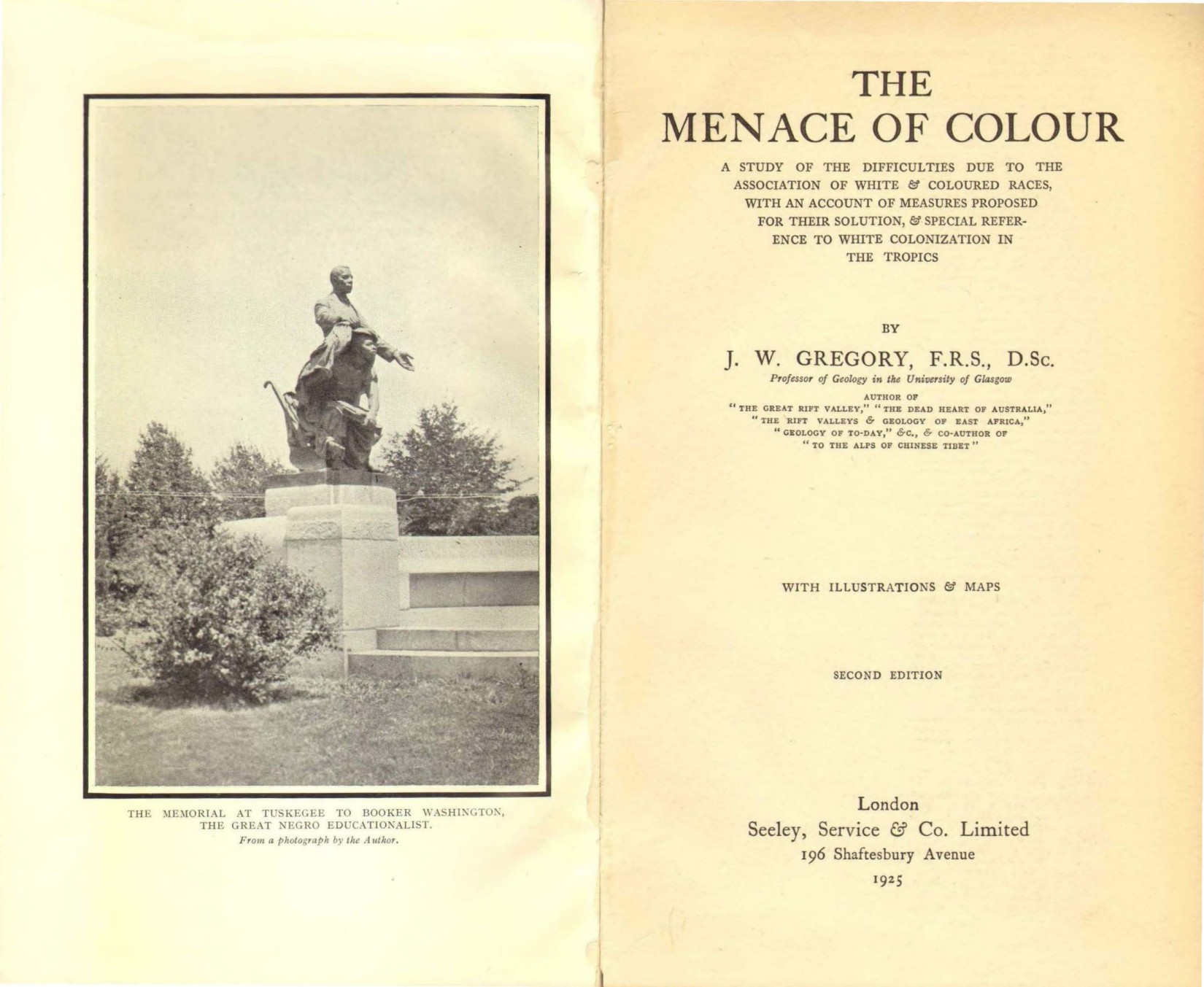 Gregory, J. W.; Menace of Colour, The