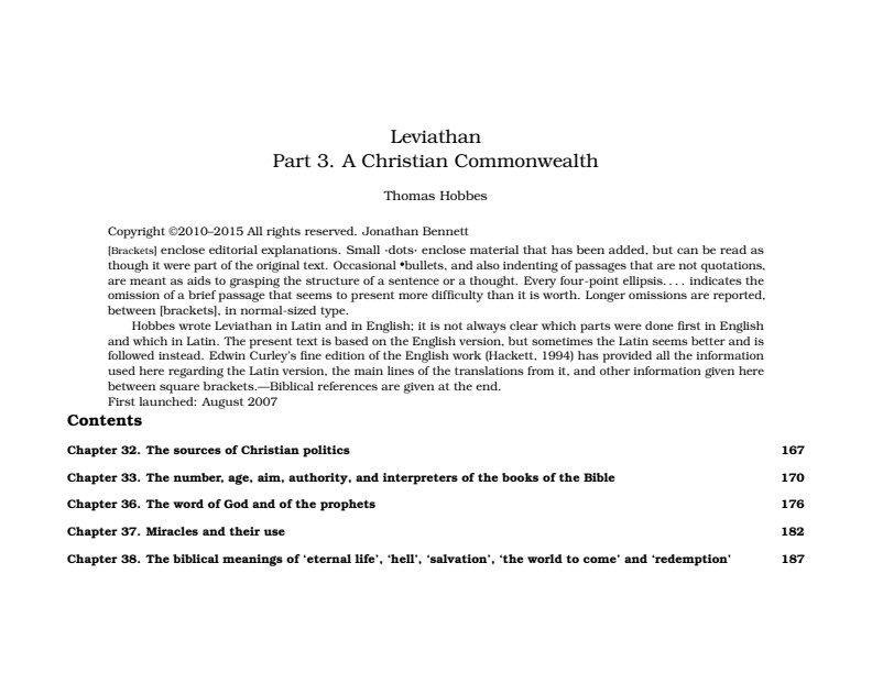 Thomas Hobbes - Leviathan Part 3