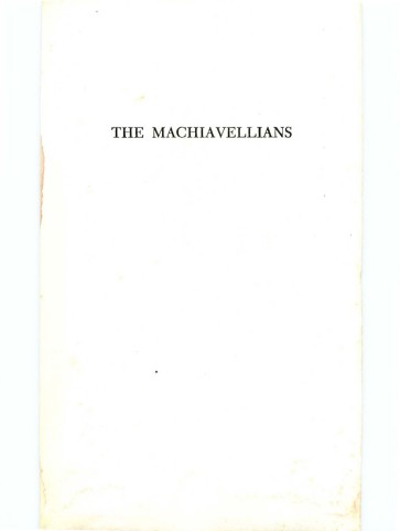 Burnham - The Machiavellians; Defenders of Freedom