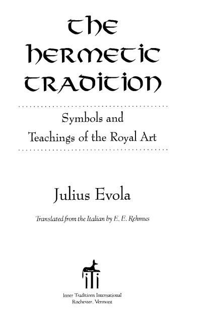 Julius Evola - Hermetic Tradition