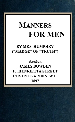 Manners for Men